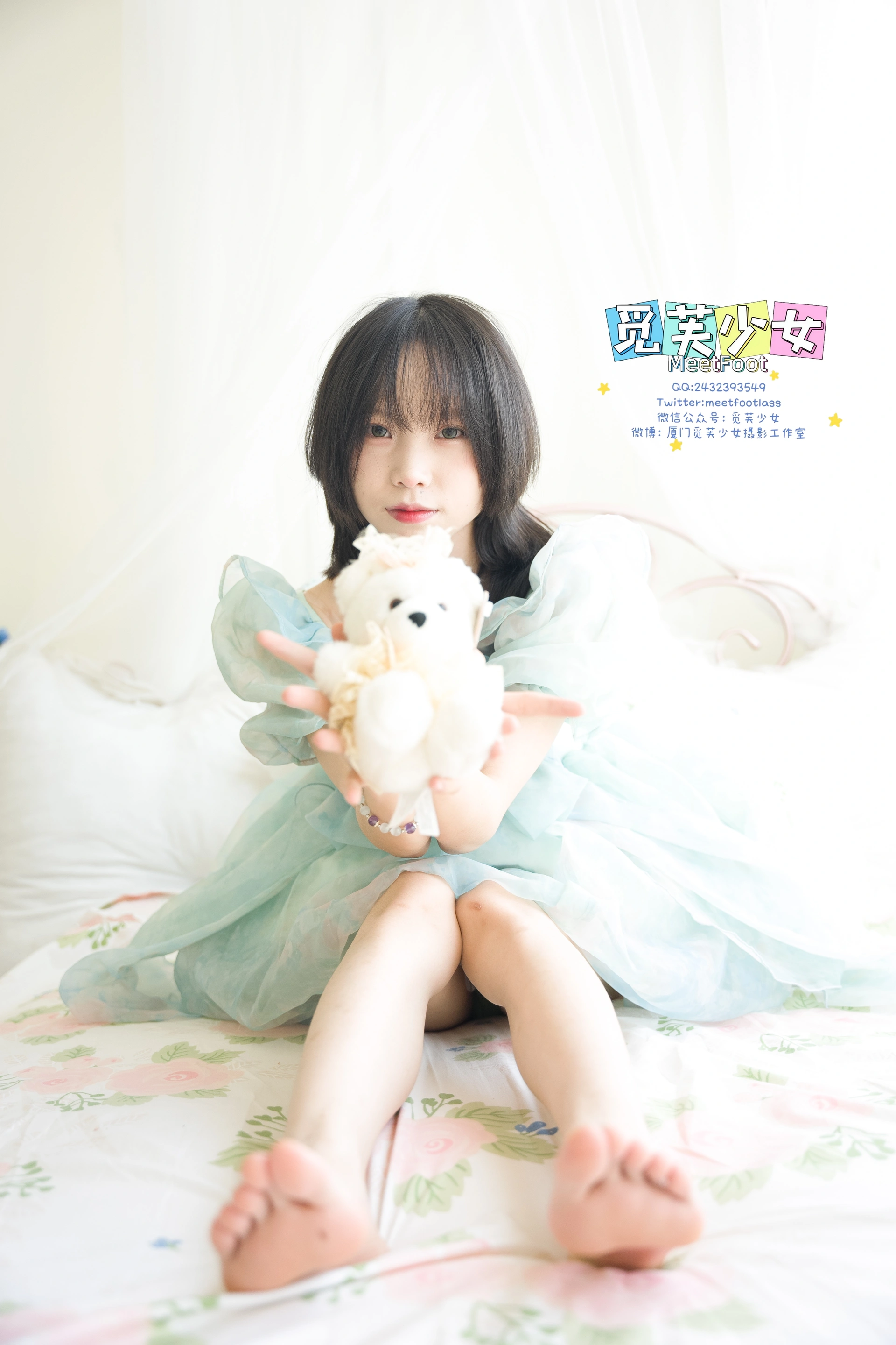 觅芙少女 NO.033 小婉-一袭蓝色纱裙构筑今晚浪漫的梦境 2