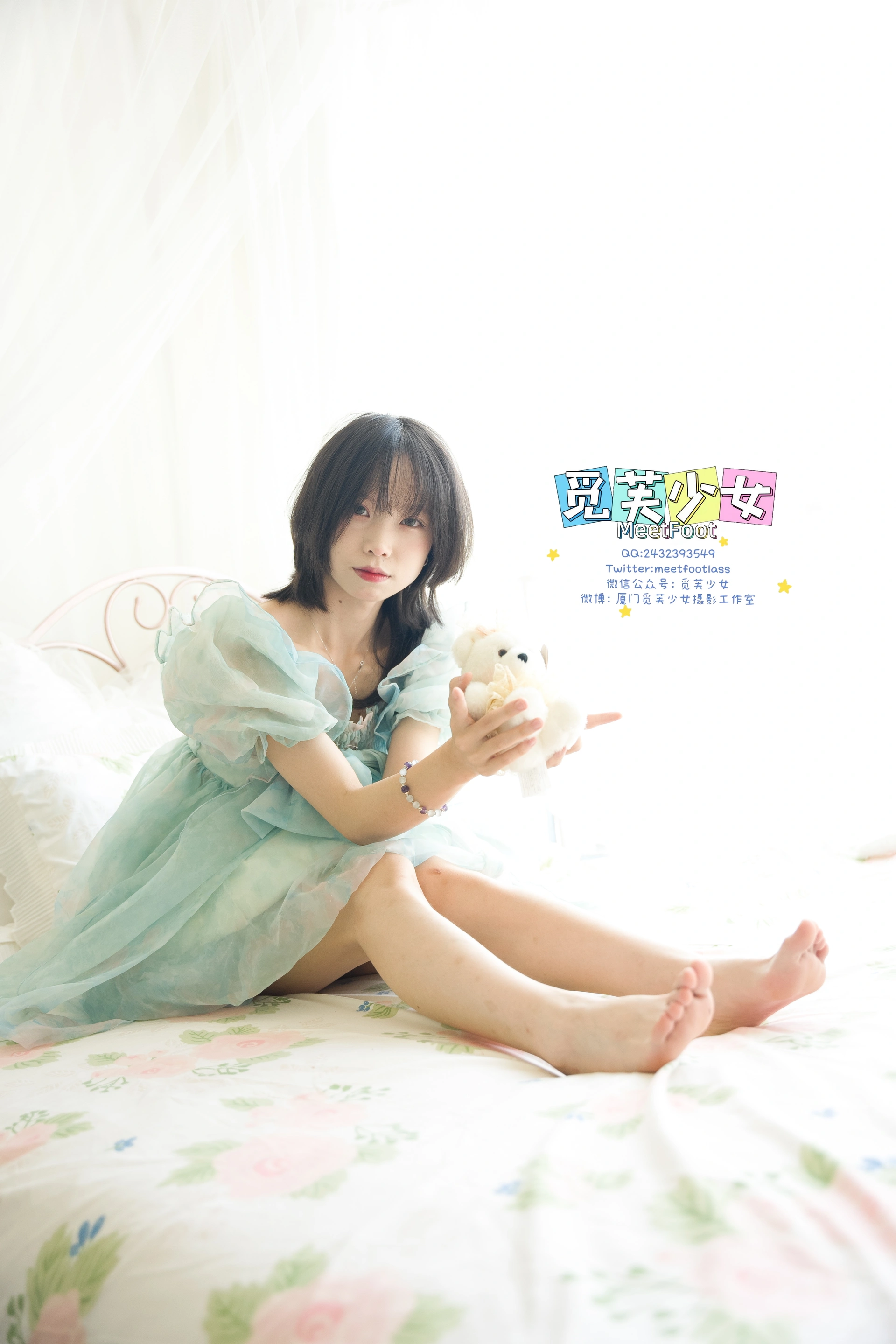 觅芙少女 NO.033 小婉-一袭蓝色纱裙构筑今晚浪漫的梦境 3